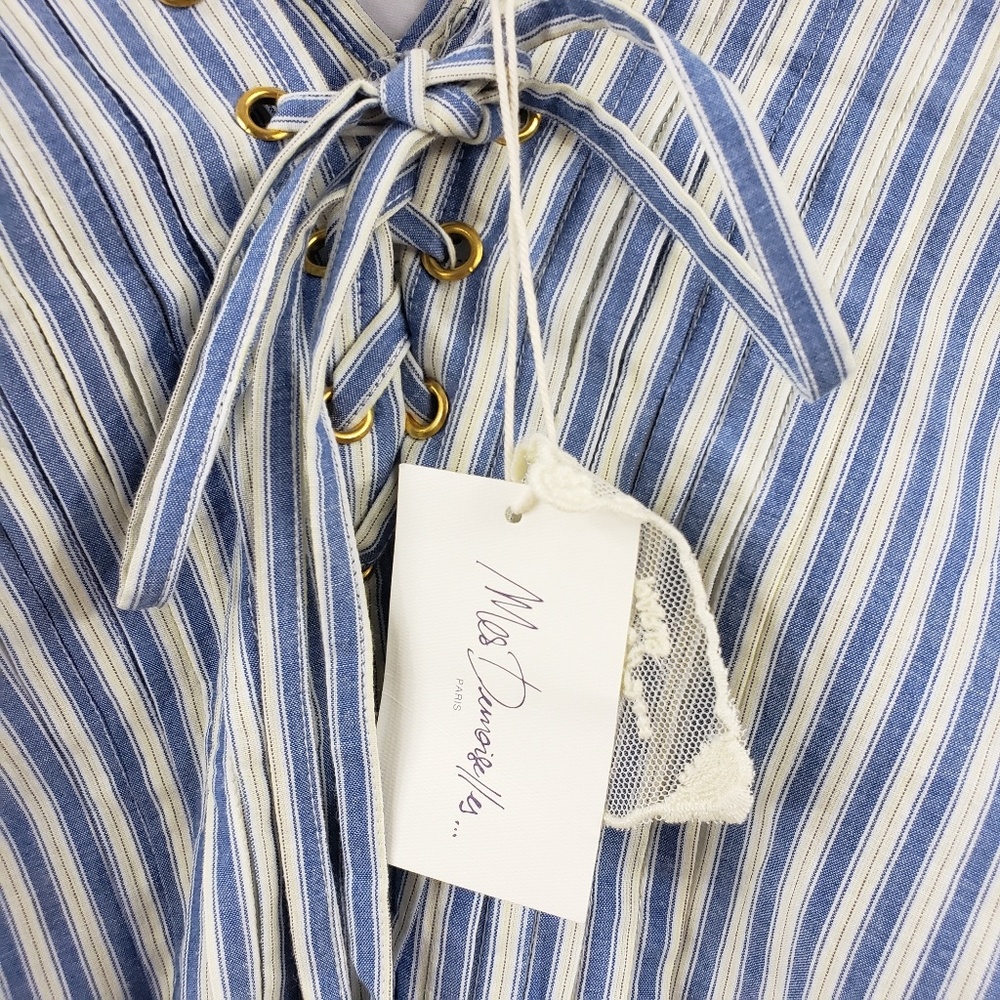 ✔ Mes Demoiselles Creative Pintucked Grommet Blouse - Picture 4 of 8
